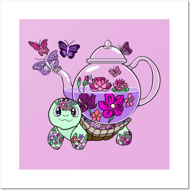 Spill the Tea Turtle Wall Art by Octopus Cafe